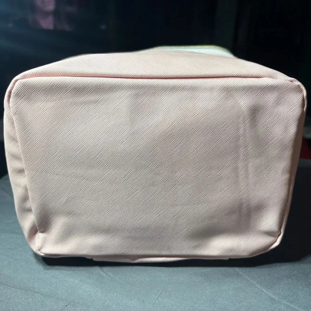 New Blush Pink Women's Travel Cosmetic Bag with Top Handle